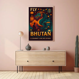 Bhutan Spirit Adventure Travel Poster PosterGoat
