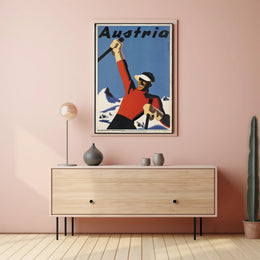 Austria Skiing Poster PosterGoat