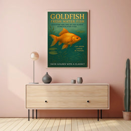 Goldfish Fresh Water Elegance Poster