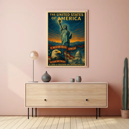 A Land Of Freedom And Opportunity Poster
