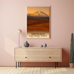 Denali National Park Vintage Travel Poster Print