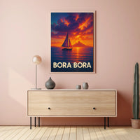 Bora Bora Sunset Poster