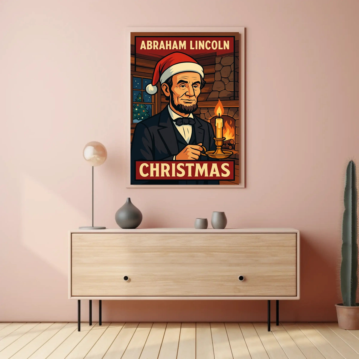 Abraham Lincoln Christmas Poster
