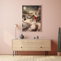 Winter Wonderland With Santa Poster