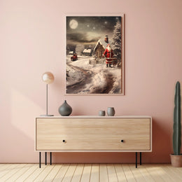 Winter Wonderland With Santa Poster