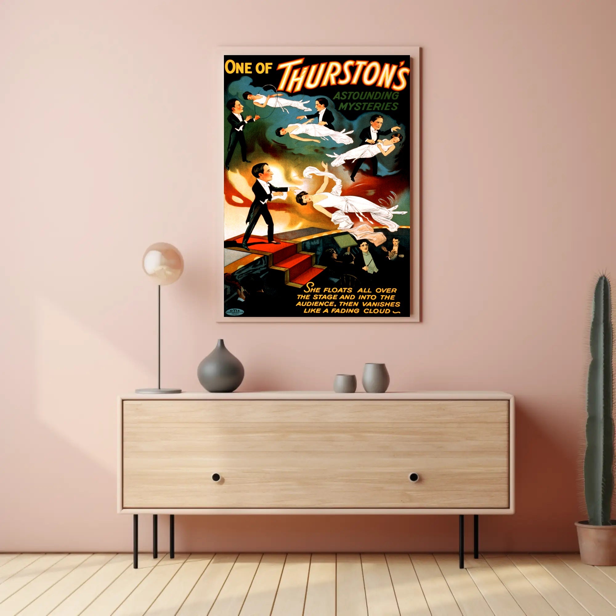 Thurston's Astounding Mysteries Vintage Illusion Cultural Poster