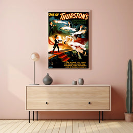 Thurston's Astounding Mysteries Vintage Illusion Cultural Poster