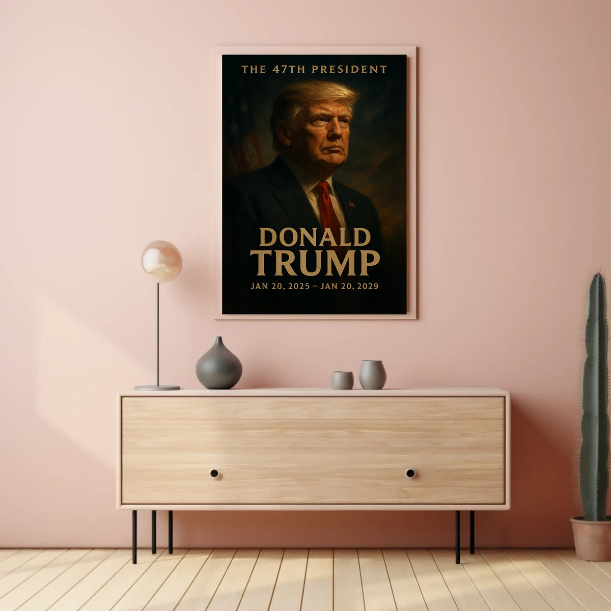 Donald Trump Portrait of Resolute Leadership Poster