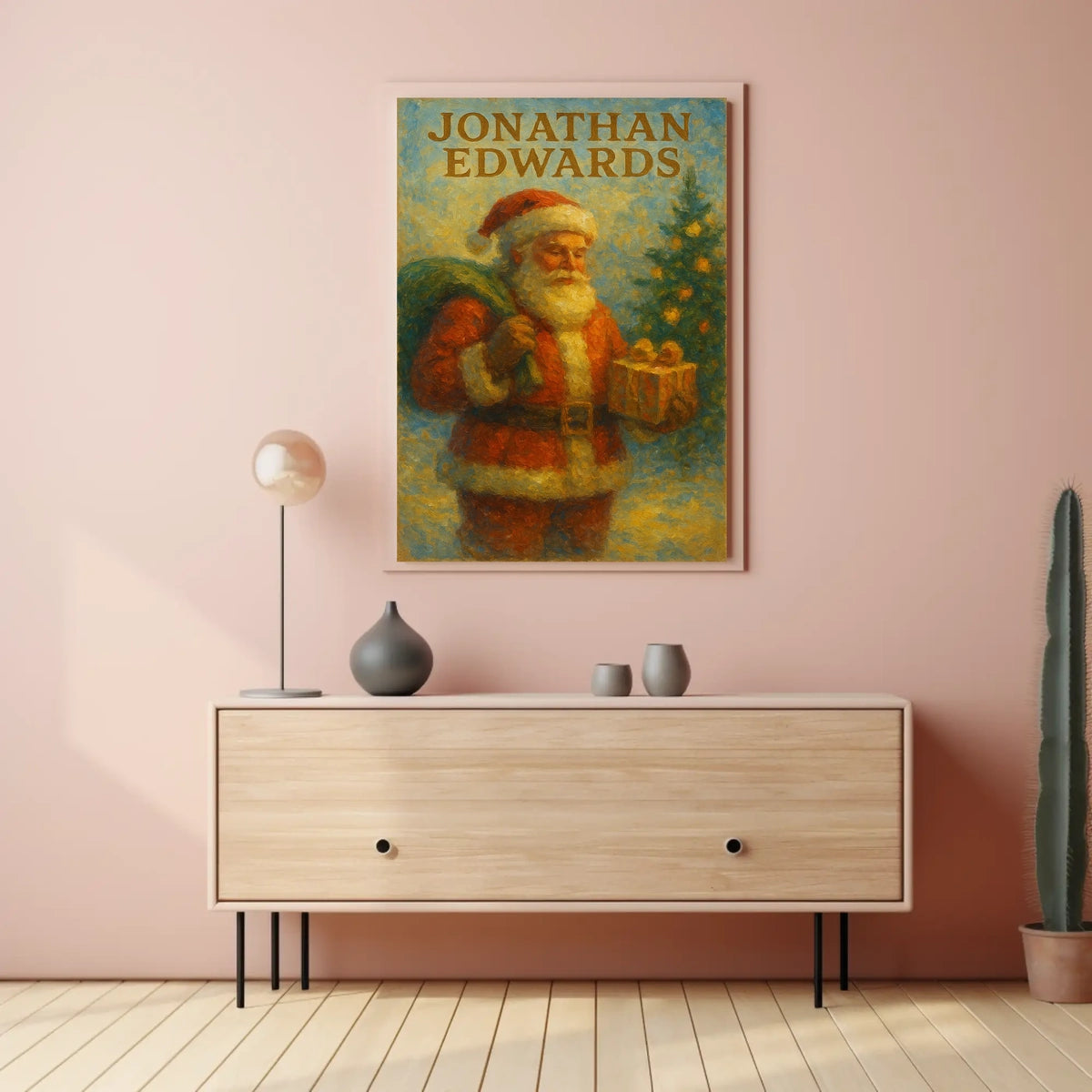 Santa Claus Christmas Scene Wall Art Poster - Cultural or Heritage Poster