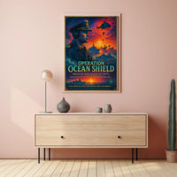 Ocean Shield Heroic Naval Military Recruitment Poster