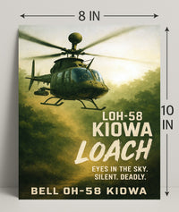 Bell OH-58 Kiowa Eyes in the Sky Poster PosterGoat