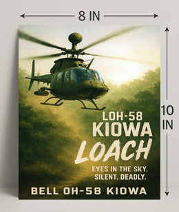 Bell OH-58 Kiowa Eyes in the Sky Poster PosterGoat