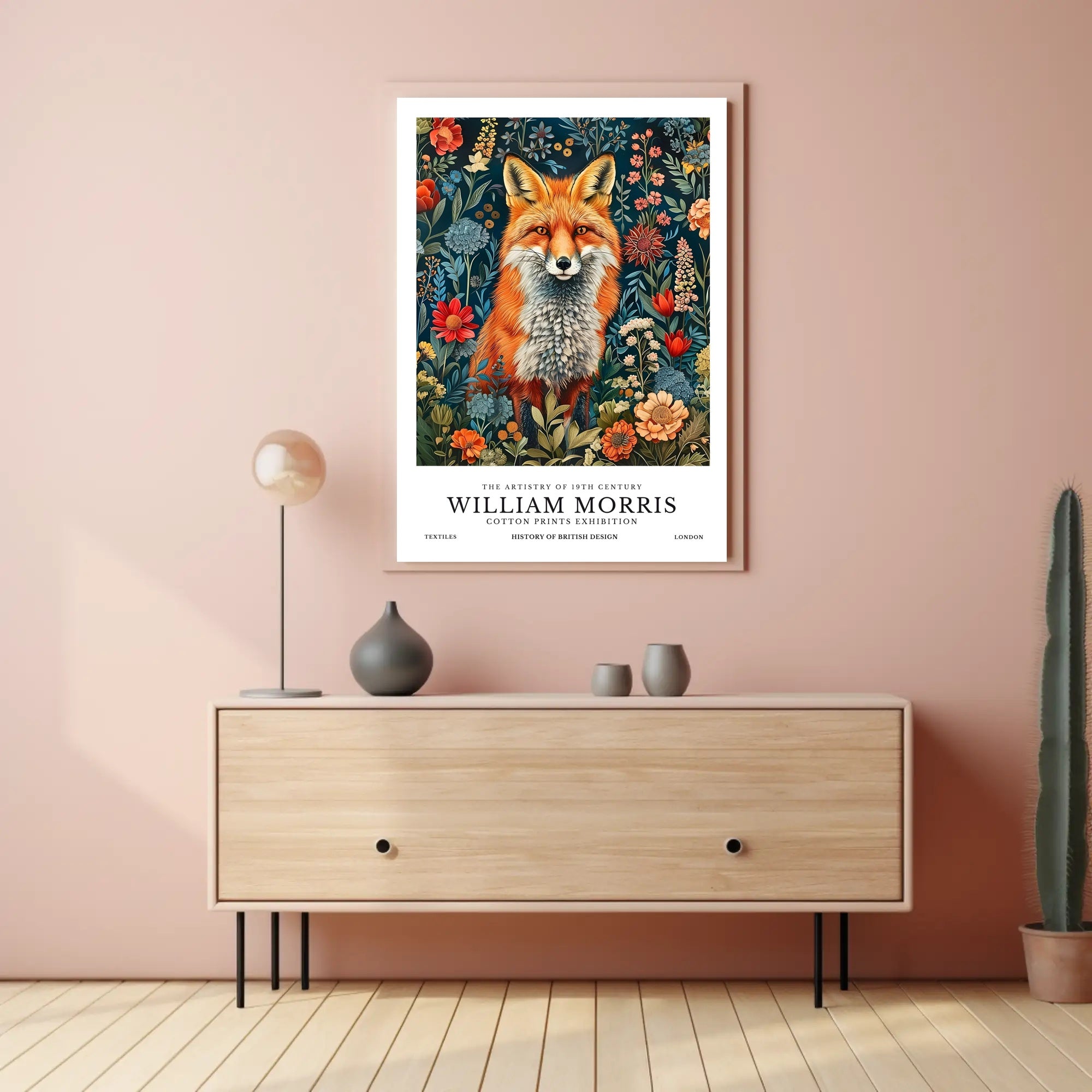 William Morris Nature Art Red Fox Cultural or Heritage Poster