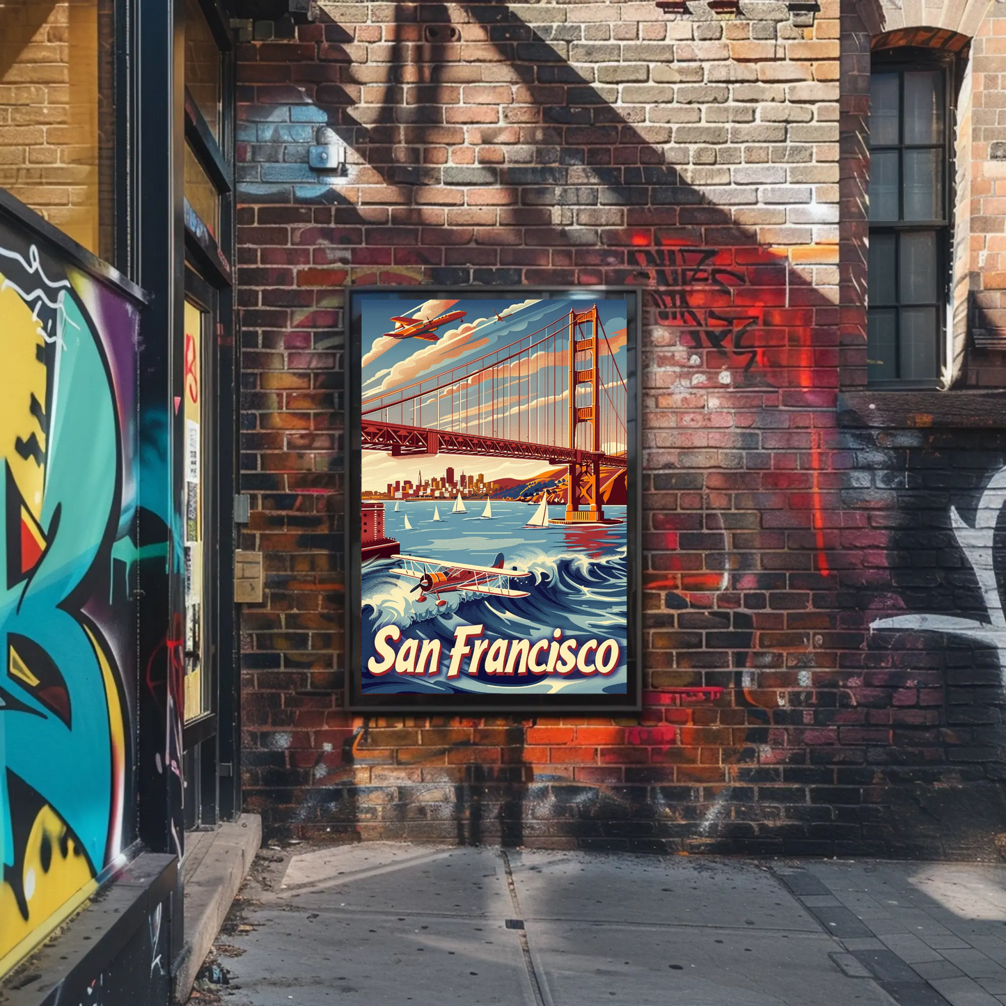San Francisco Golden Gate Vintage Style Poster