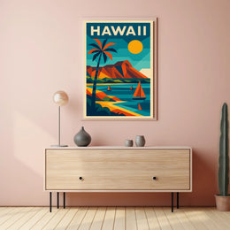 Vibrant Hawaii Landscape Poster
