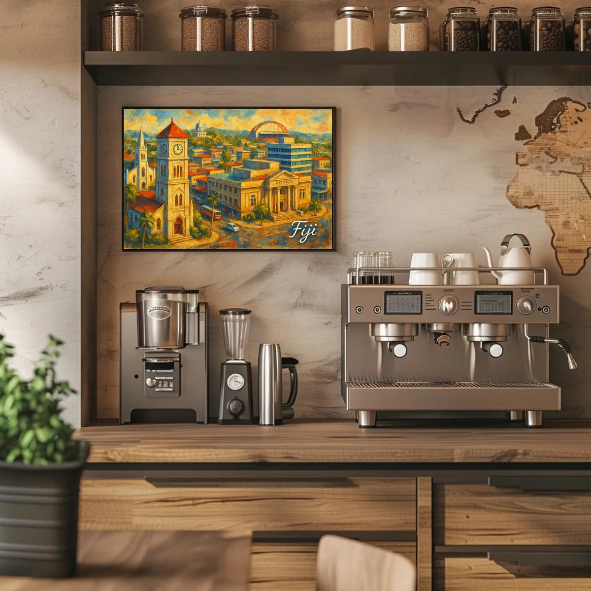 Scenic Fiji Cityscape Poster