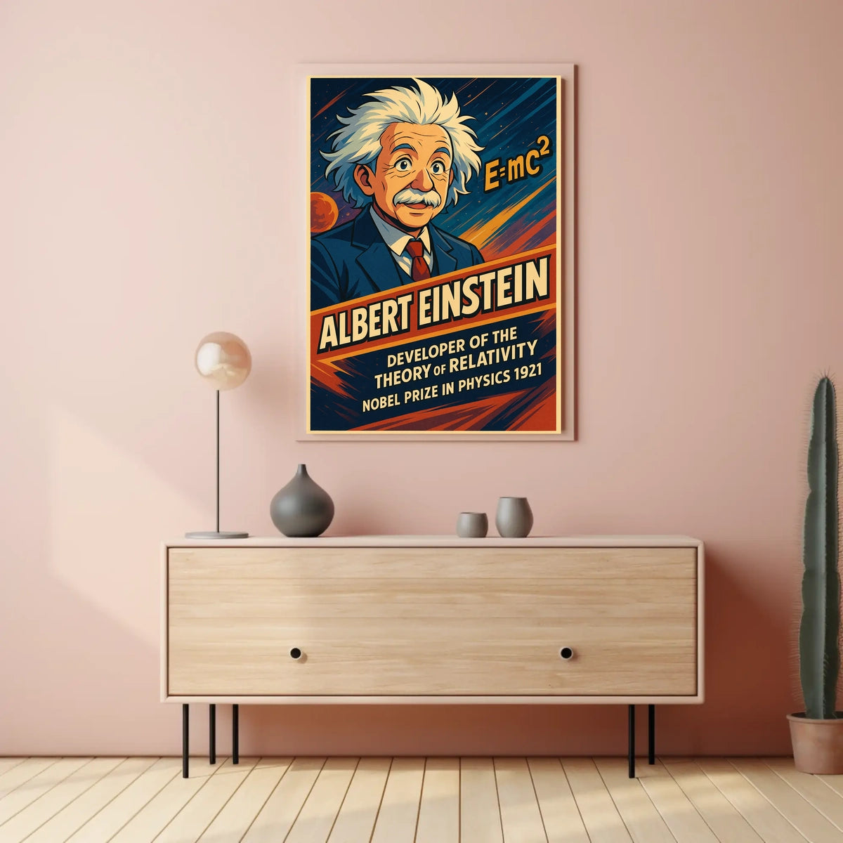 Einstein Relativity Theory Classic Educational Poster