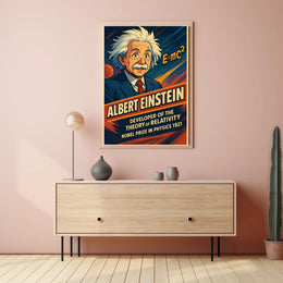 Einstein Relativity Theory Classic Educational Poster