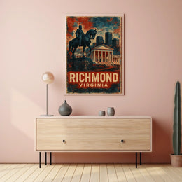Richmond Skyline Travel Photography Realism Poster