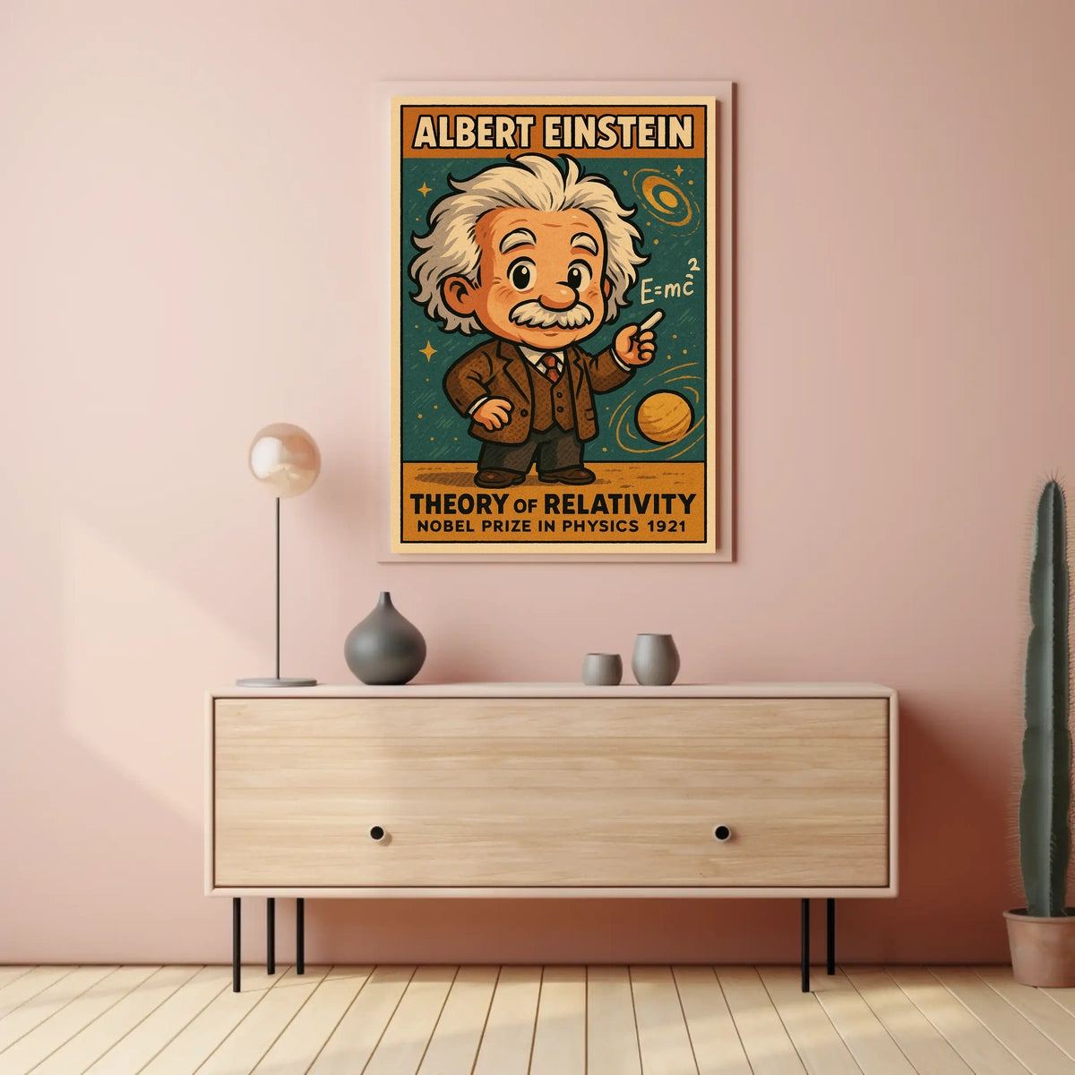 Albert Einstein Relativity Vintage Science Lovers Poster