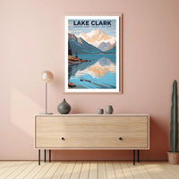 Lake Clark National Park Poster Vintage Travel Art