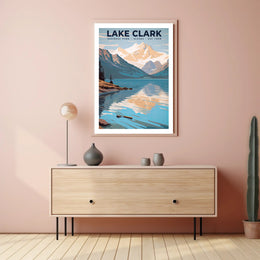 Lake Clark National Park Poster Vintage Travel Art