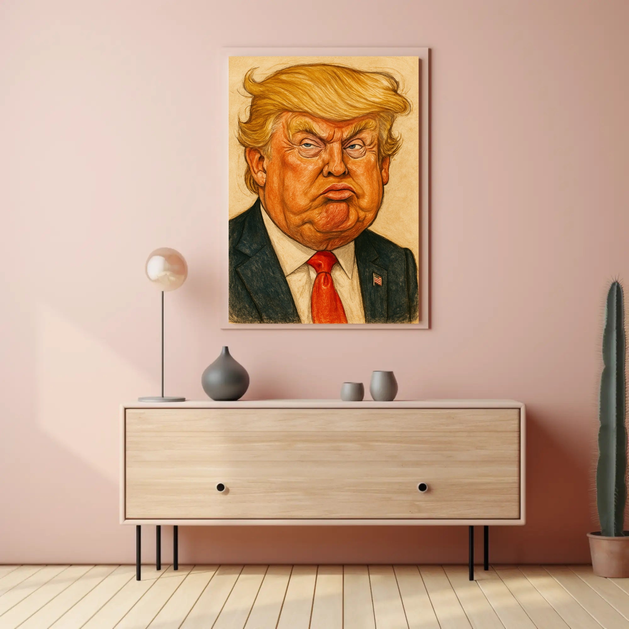 Donald Trump Caricature Poster PosterGoat