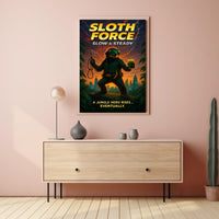 Sloth Force Slow Steady Poster