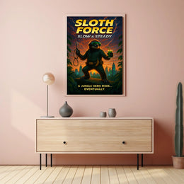 Sloth Force Slow Steady Poster
