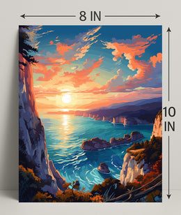 Coastal Sunset Serenity Poster