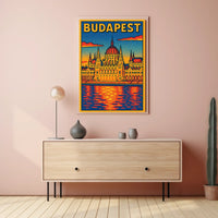 Budapest Architectural Art Poster