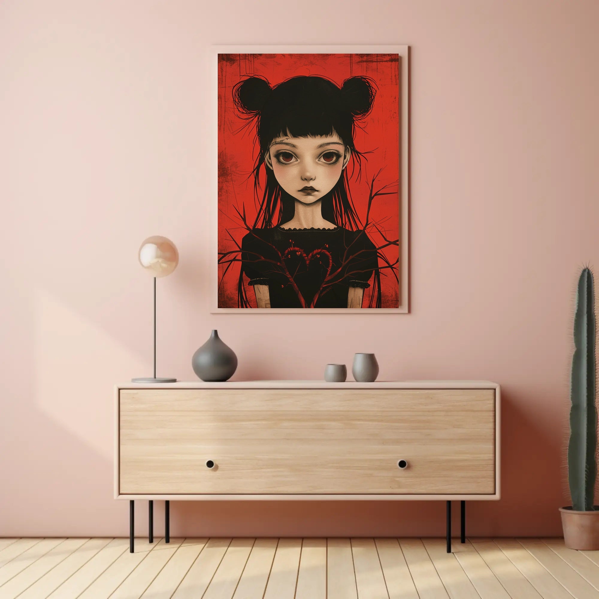 Gothic Girl Portrait Poster for Unique Home Decor PosterGoat