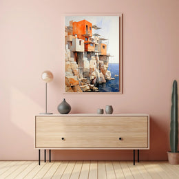 Cliffside Architecture Poster
