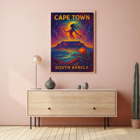 Cape Town Dreamscape Psychedelic Art Poster Print