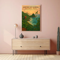 American Samoa National Park Travel Adventure Poster