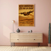 B-24 Liberator Vintage Art WWII Poster