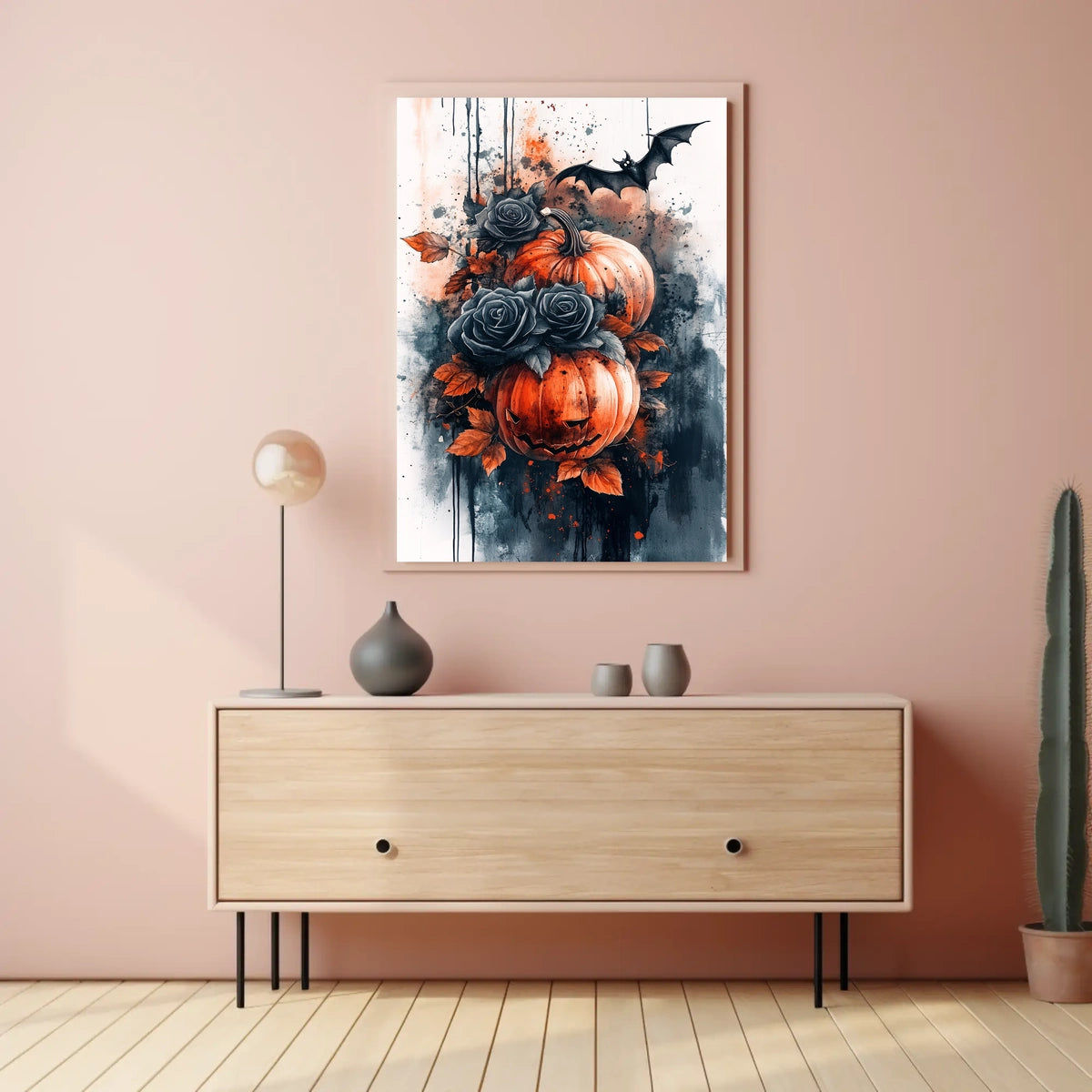 Halloween Night Horror Scene: Abstract, Artistic, or Pop Culture Poster