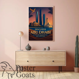 Abu Dhabi Skyline Modern Cultural or Heritage Poster