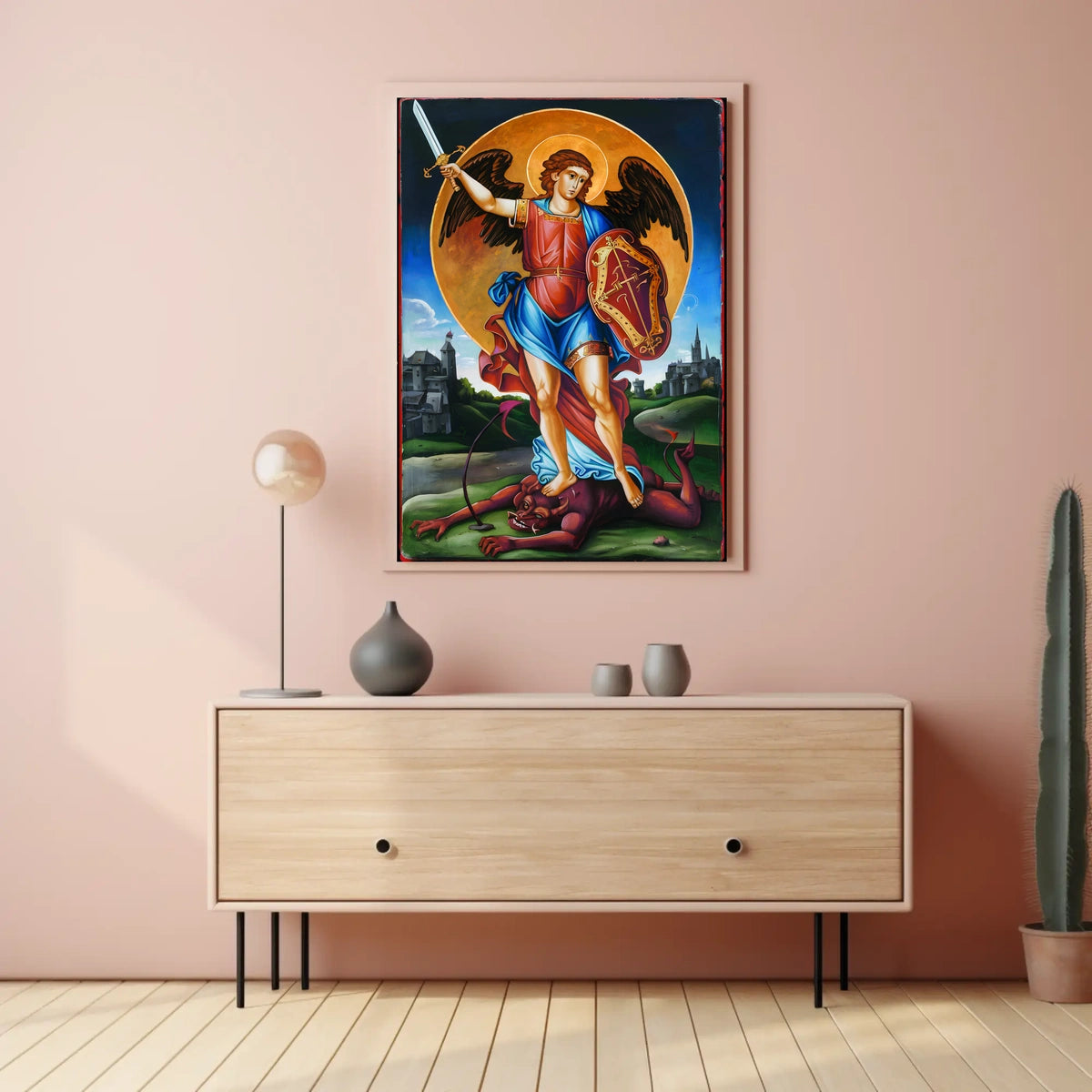 Archangel Michael Defeating the Devil Poster