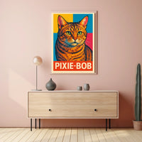 Pixie-Bob Cat Portrait Poster