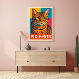 Pixie-Bob Cat Portrait Poster