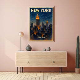 Fly to New York Poster