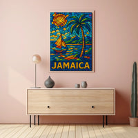 Vibrant Jamaica Mosaic Poster