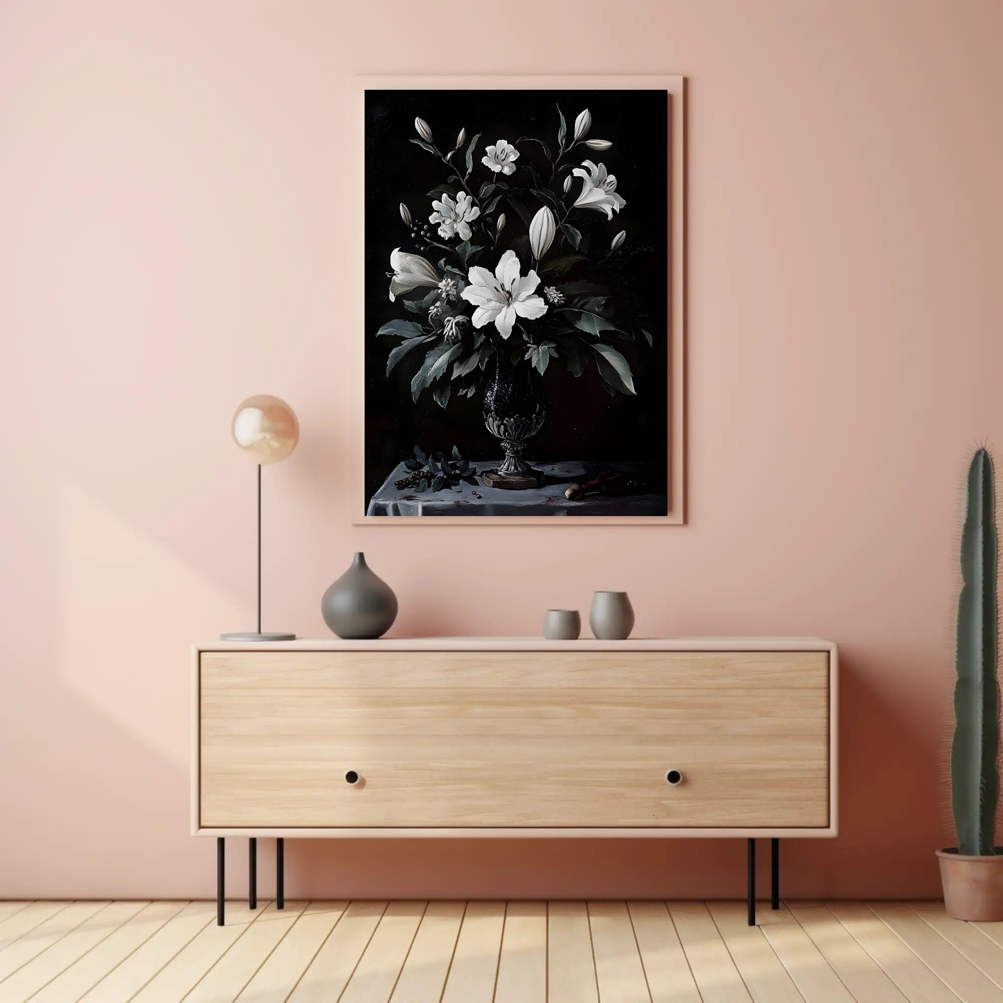 Elegant Still Life Floral Arrangement: Artistic Poster PosterGoat