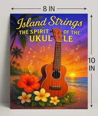 Island Strings - The Spirit of the Ukulele Poster PosterGoat