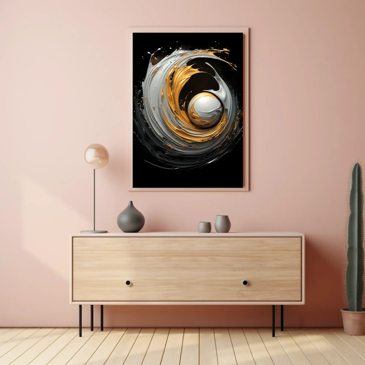 Swirling Cosmic Vortex Wall Art Abstract Poster