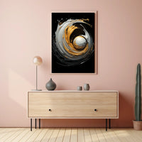 Swirling Cosmic Vortex Wall Art Abstract Poster