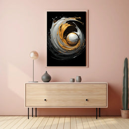 Swirling Cosmic Vortex Wall Art Abstract Poster