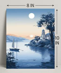 Tranquil Coastal Evening Poster PosterGoat