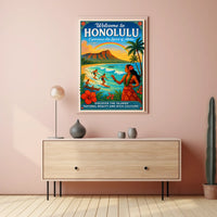 Welcome to Honolulu Experience the Spirit of Aloha Poster